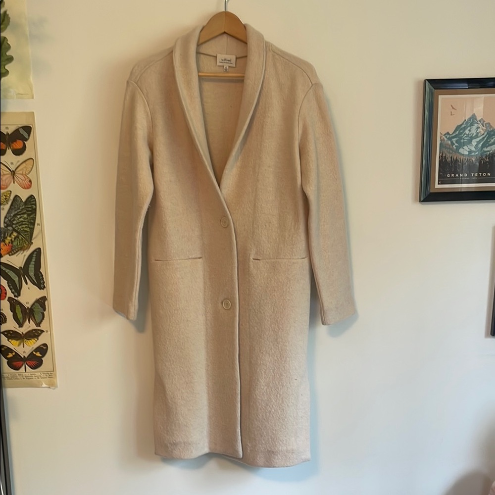 Wilfred Cream Shawl Marino Wool Jacket